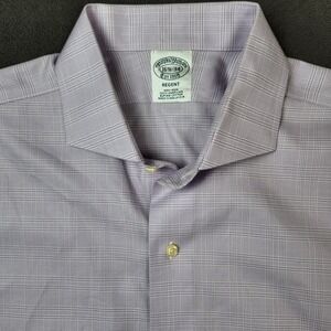 Brooks Brothers Regent Dress Shirt Mens 16 1/2 34 Purple Non‎ Iron Supima Cotton